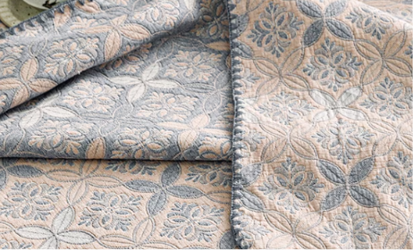 100% Cotton 3-Layer Gauze Summer Cooling Quilt | Breathable Jacquard Bed Cover | Single, Three Quarter & Double
