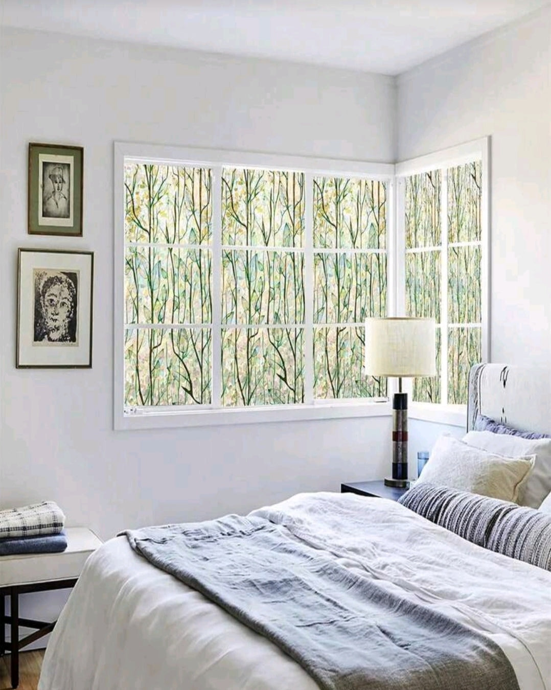 Privacy Window Film – Decorative Frosted Glass Cover (No Curtains Needed)