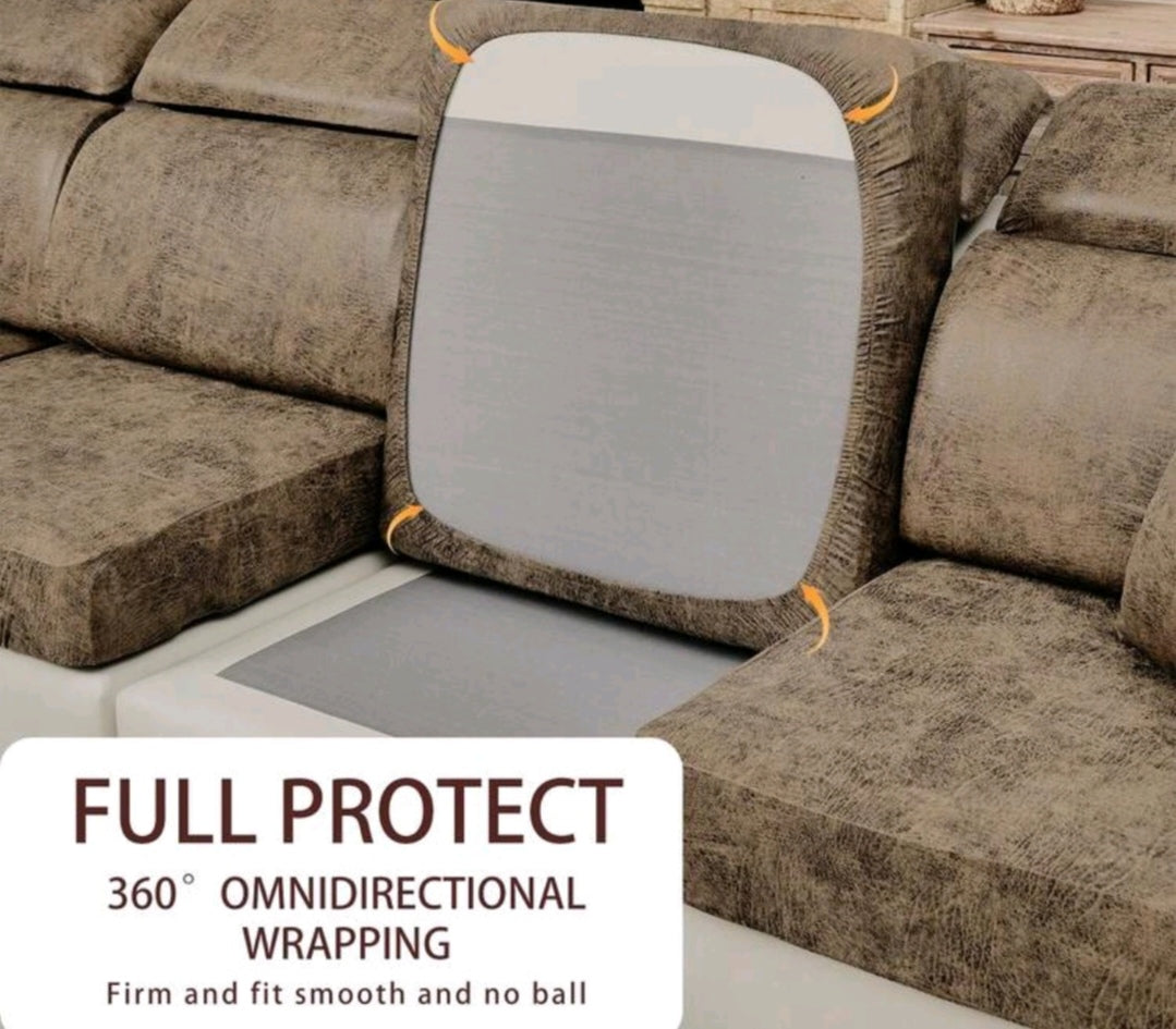 Premium leer-voorkoms slipcovers vir L-vormige lounge suites. Koop individuele stukke van rugleuning tot 3-sitter. Beskikbaar in SA.