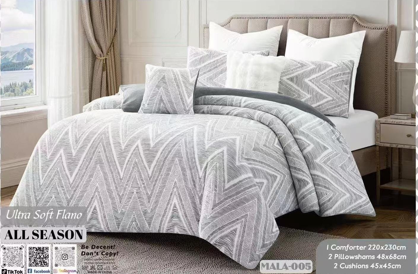Piece Ultra Soft  Comforter Set | All-Season Luxury Bedding | Comforter, Pillowcases & Cushions