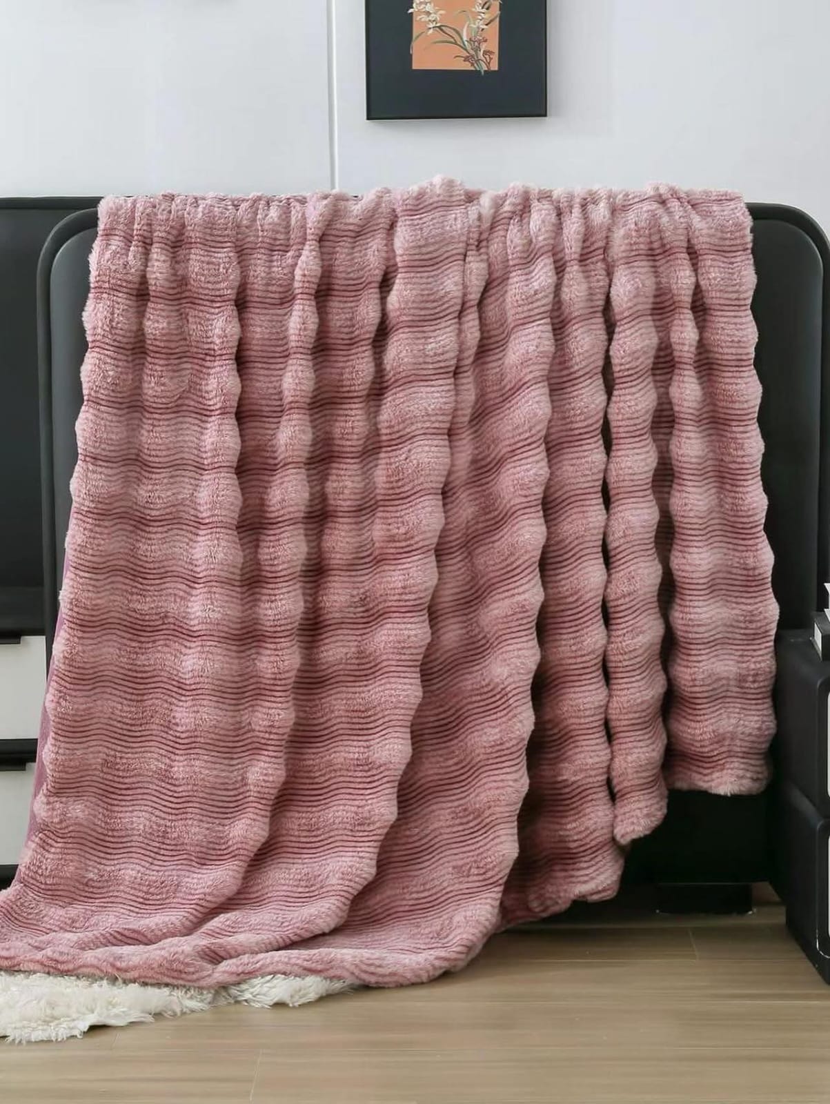 Cashmere Rabbit Fur Fleece Blanket – Queen Size (200 x 230 cm)
