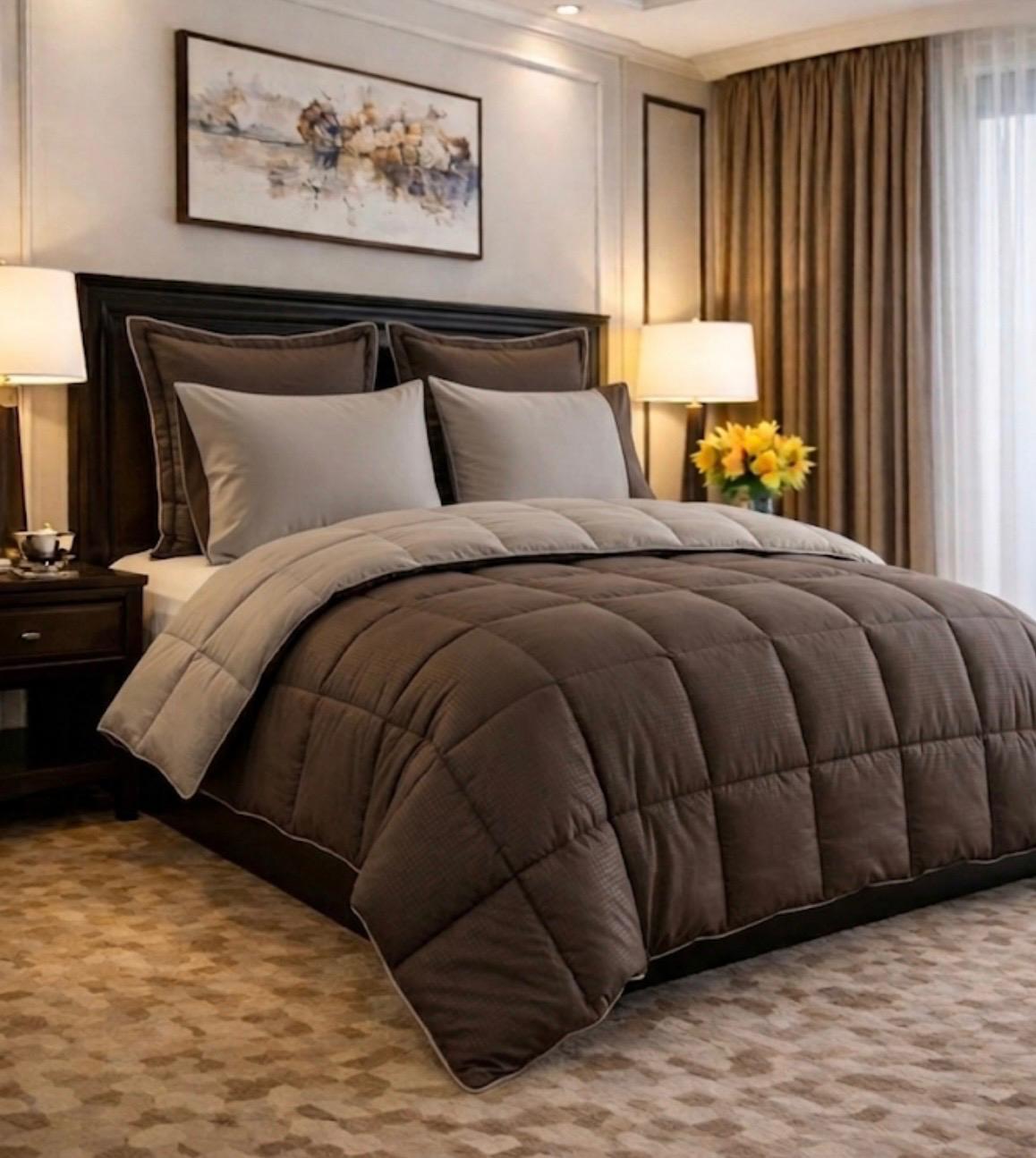 HOTEL COLLECTION 5-Piece King Size Cotton Comforter Set – Reversible