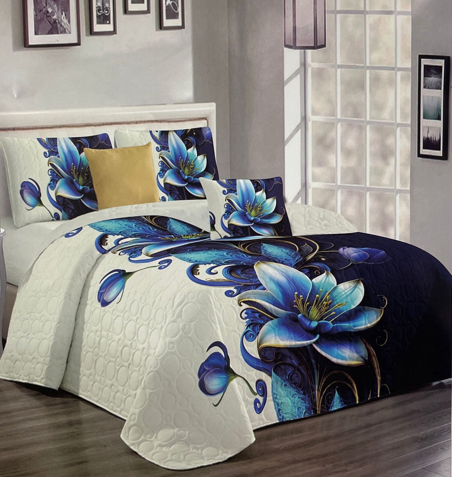 Luxury 5 Piece  Quilt Set – Queen & King Size