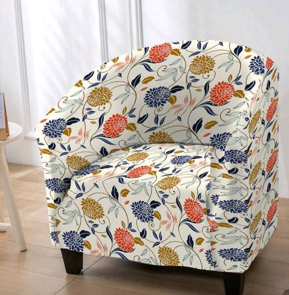 Printed tub chair slipcovers