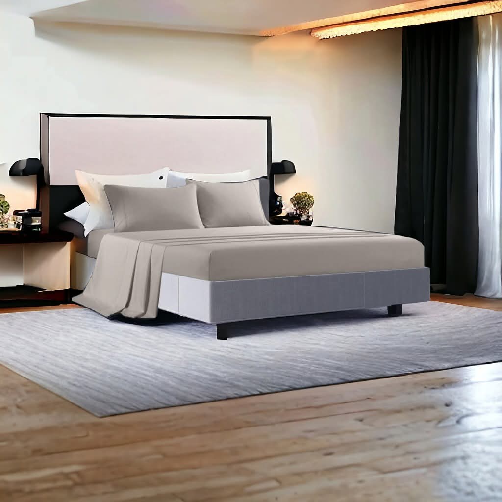 Plain 4-Piece Bedsheet Set (100 GSM) – Soft & Durable | Double & Queen Sizes