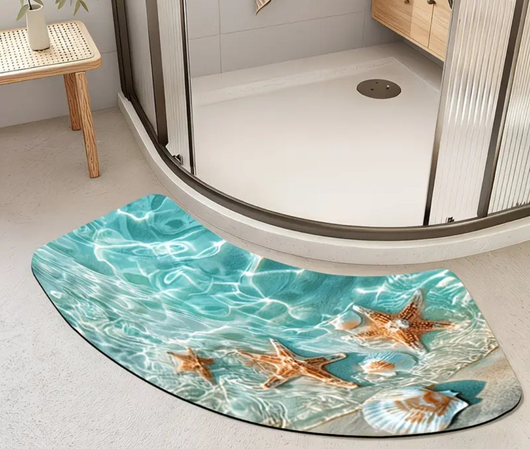 Arch-Shaped Non-Slip Bathroom Mat – Soft, Absorbent & Machine Washable