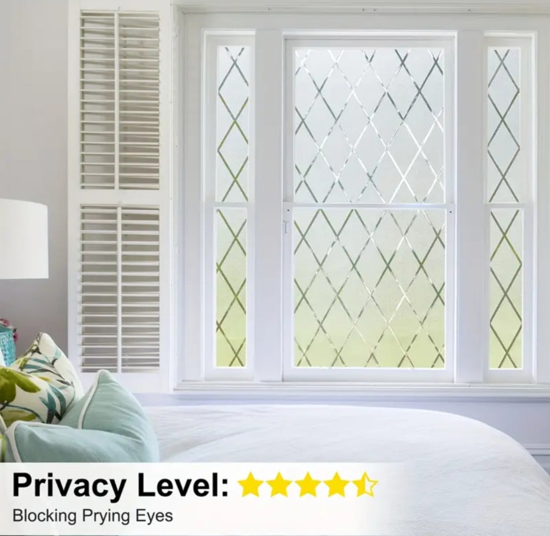Static Cling Privacy Window Film – Decorative Frosted Glass Window Film