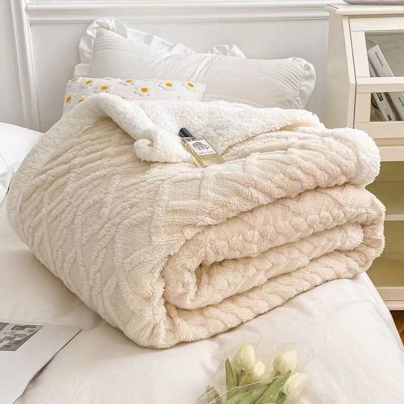 Geometric Sherpa blankets