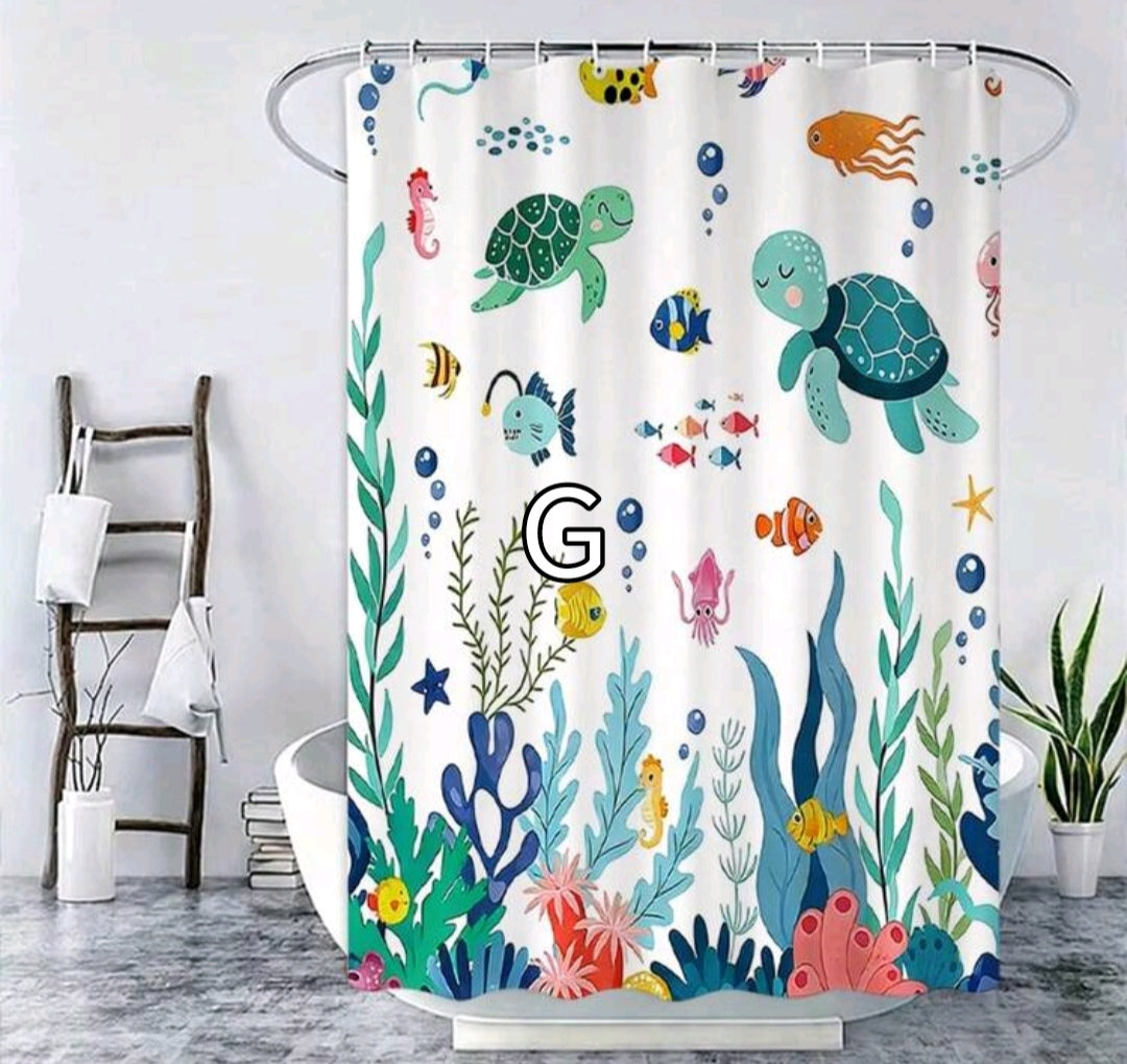 Coastal Breeze Shower Curtains 180×180cm – Beach-Themed Bathroom Style