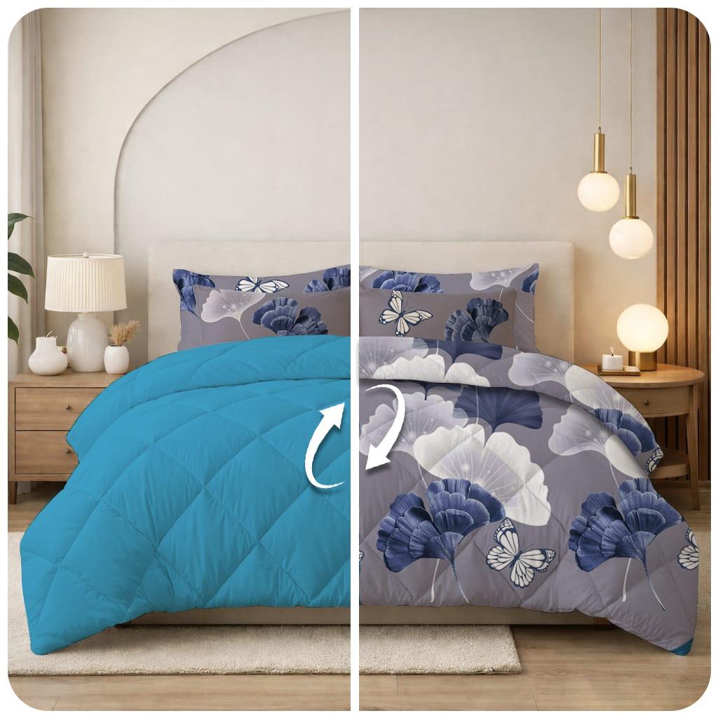 Reversible printed comforter
