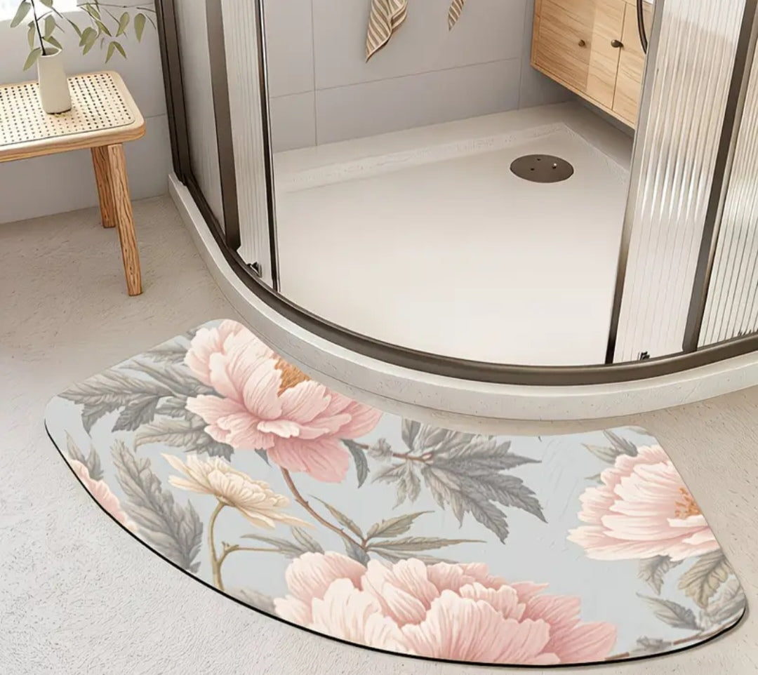 Arch-Shaped Non-Slip Bathroom Mat – Soft, Absorbent & Machine Washable