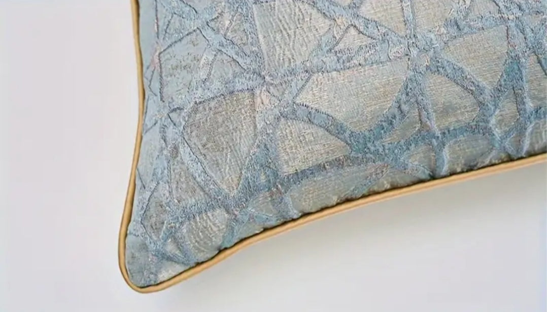 Luxury Nordic Jacquard Throw Pillow Cover – Geometric Textured Cushion Case with Zip Closure