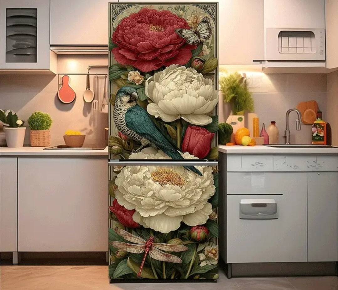 Premium Flower Fridge Door Wrap Collection
