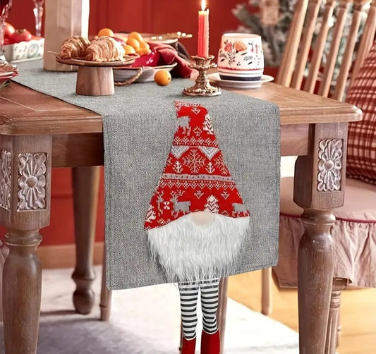 3D Christmas Gnome table runner