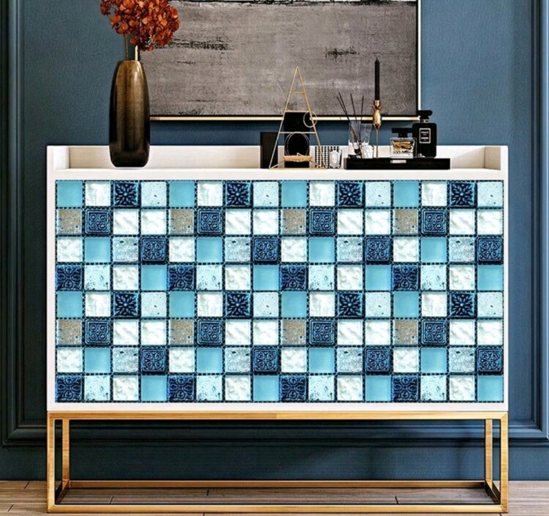 Retro Peel and Stick Tile Stickers – Waterproof Self Adhesive Mosaic Decals for Kitchen Backsplash & Bathroom Walls