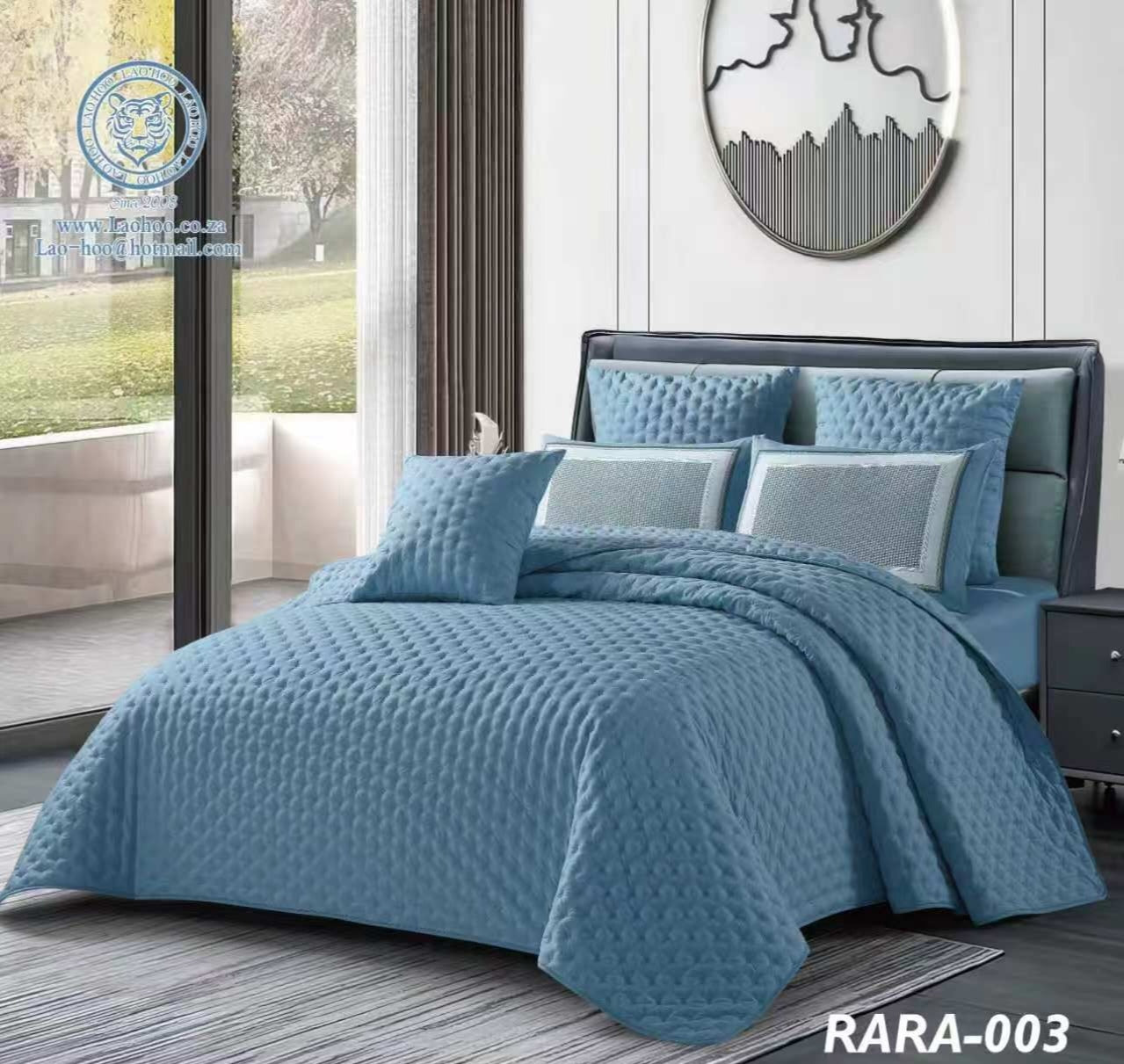 Luxury Debossed Microfibre Bedspread Set – 6 Piece Super King Bedding Set with Pillowcases & Scatter Cushion