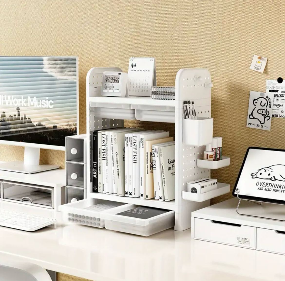 Double-Layer Table-Shelf Countertop Organizer