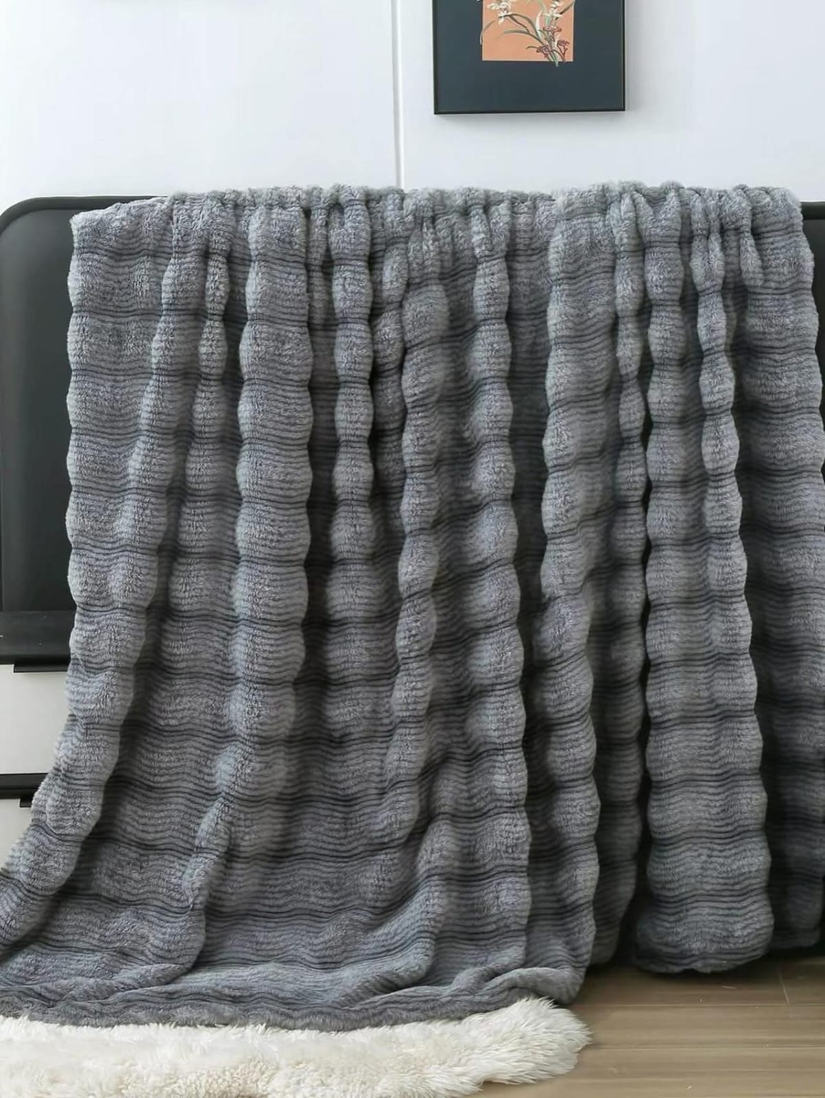 Cashmere Rabbit Fur Fleece Blanket – Queen Size (200 x 230 cm)