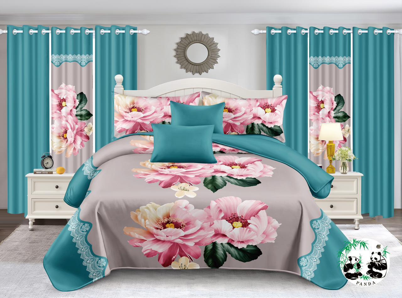 7-Piece Quilt & Curtain Set