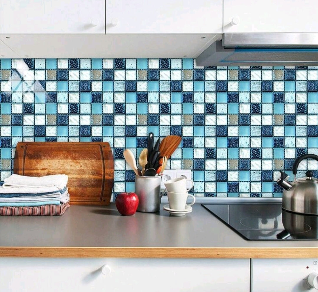 Retro Peel and Stick Tile Stickers – Waterproof Self Adhesive Mosaic Decals for Kitchen Backsplash & Bathroom Walls