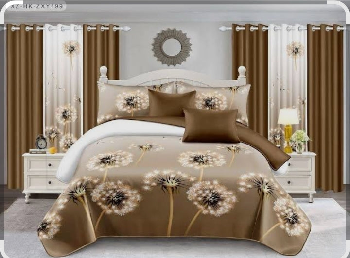 7-Piece Quilt & Curtain Set
