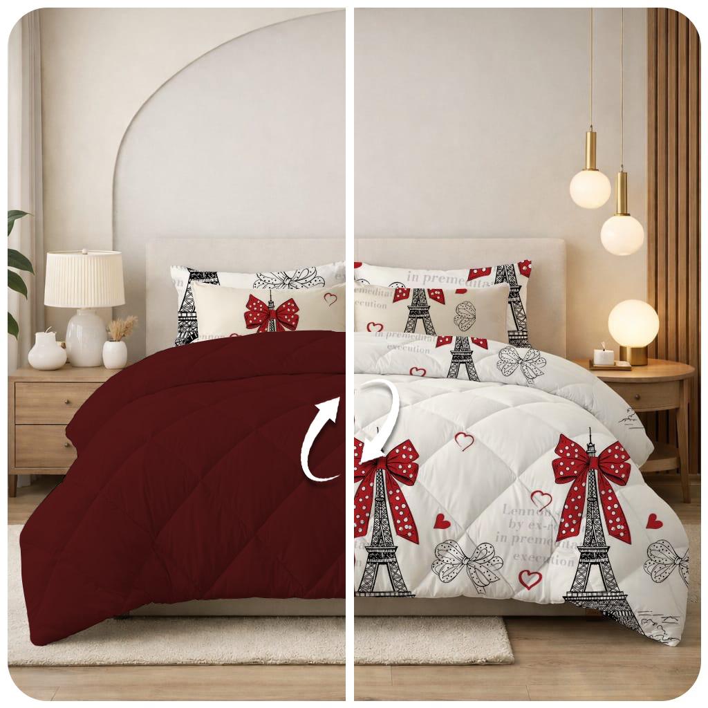 Reversible printed comforter