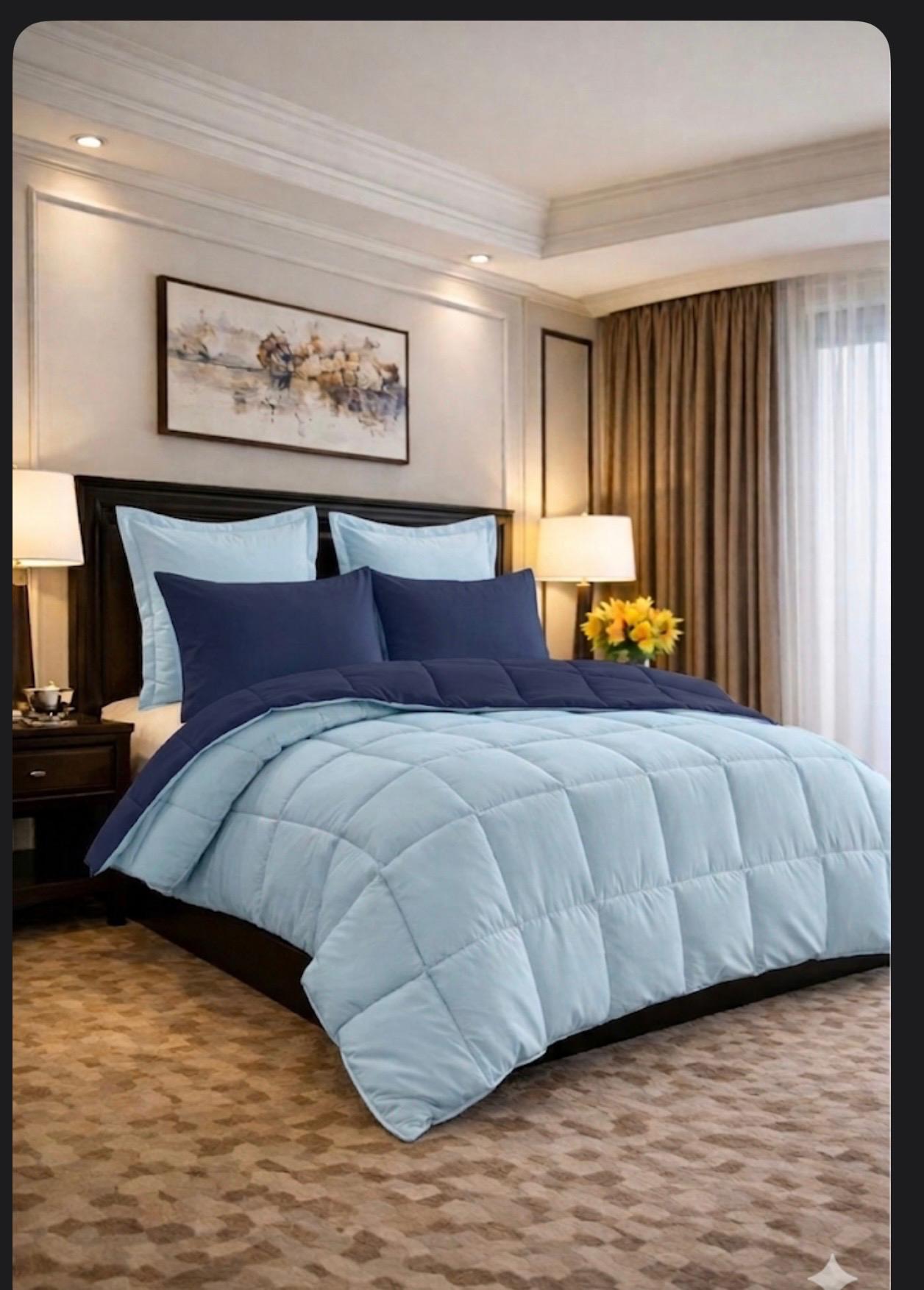 HOTEL COLLECTION 5-Piece King Size Cotton Comforter Set – Reversible