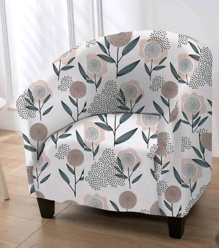 Printed tub chair slipcovers