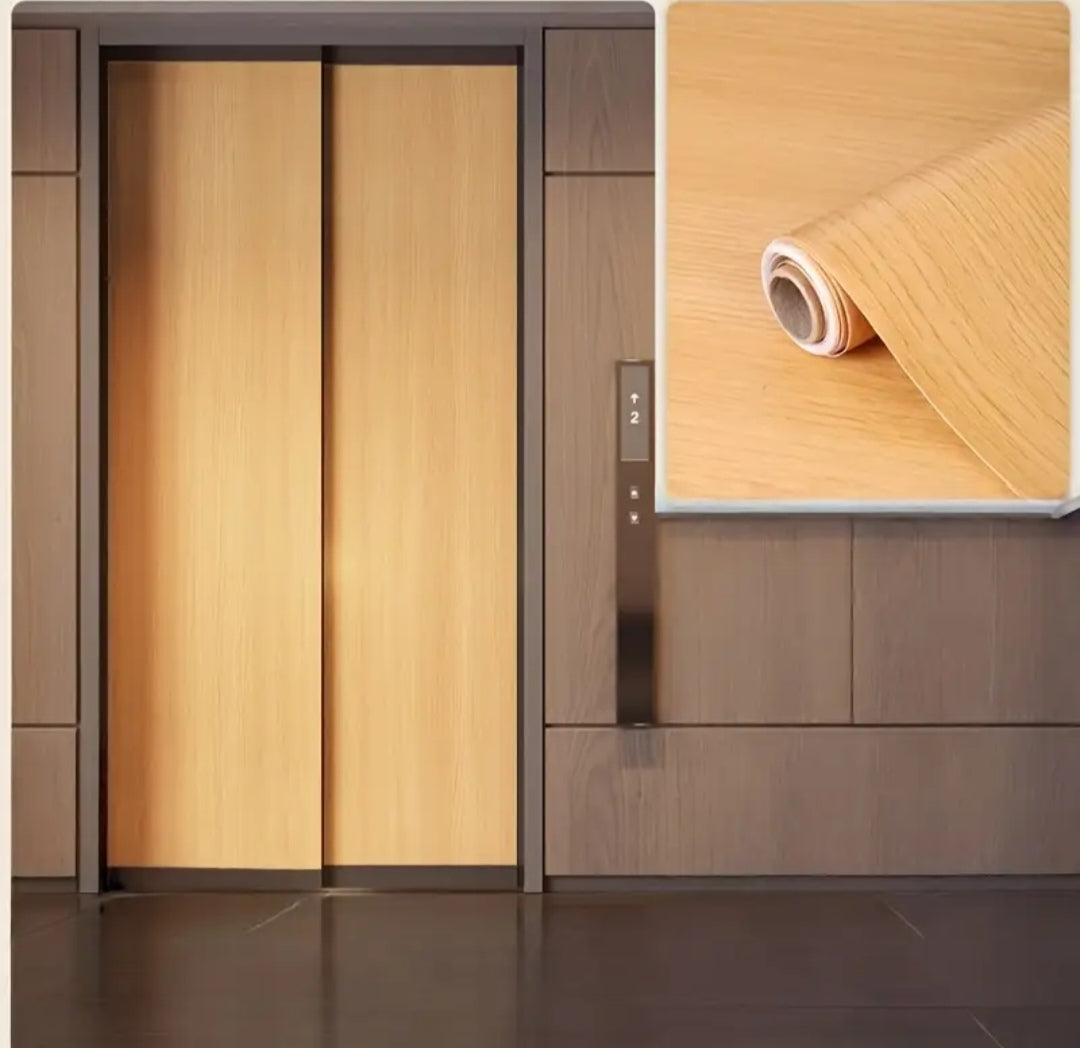 Wood Grain Vinyl Wrap – Self Adhesive Wood Effect Film for Doors, Furniture & Walls
