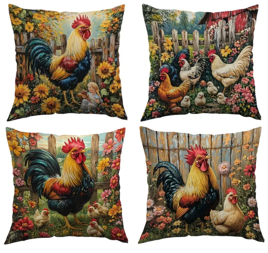 4 Pack Decorative Scatter Cushion Covers 50x50cm