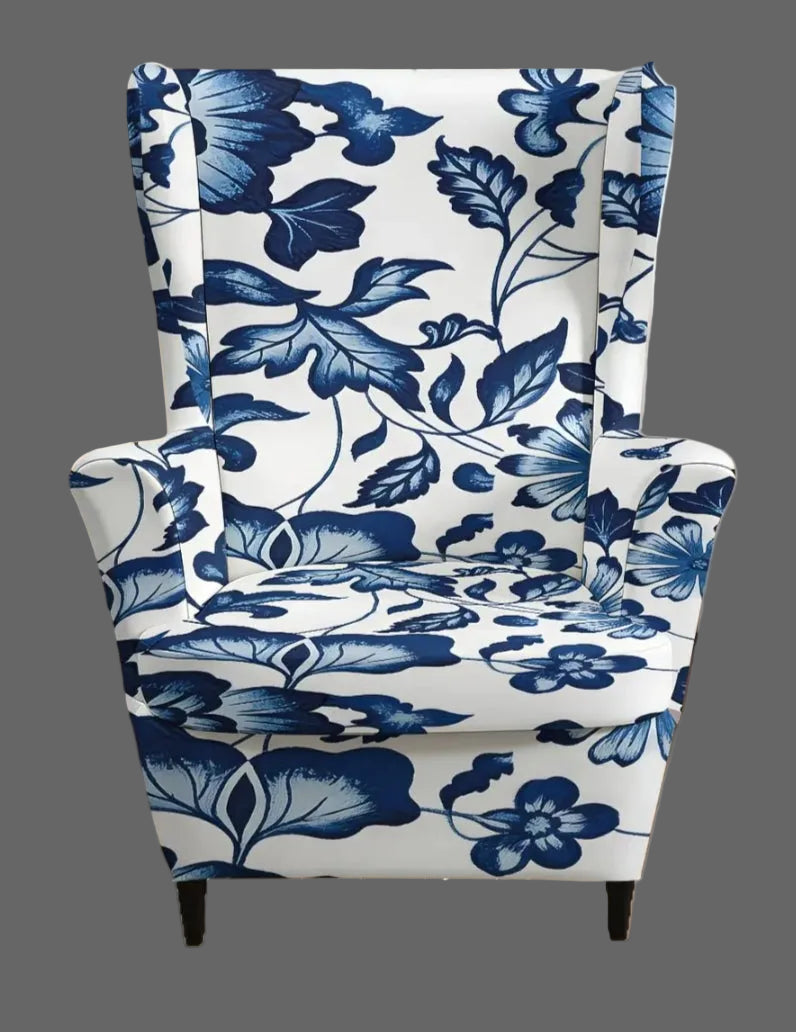Stretch Wingback Chair Cover  Universal Fit Slipcover, Machine Washable