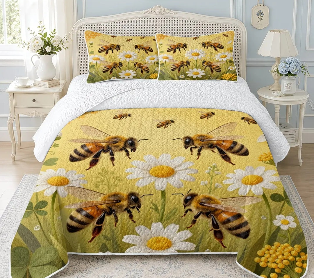Single Bed Cover Set 150 x 200 cm | Embossed Bed Cover with 1 Pillowcase | Various Designs
