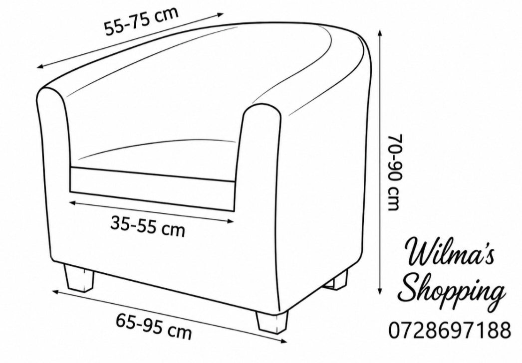 2-Piece Club Chair Printed Stretch Slipcover