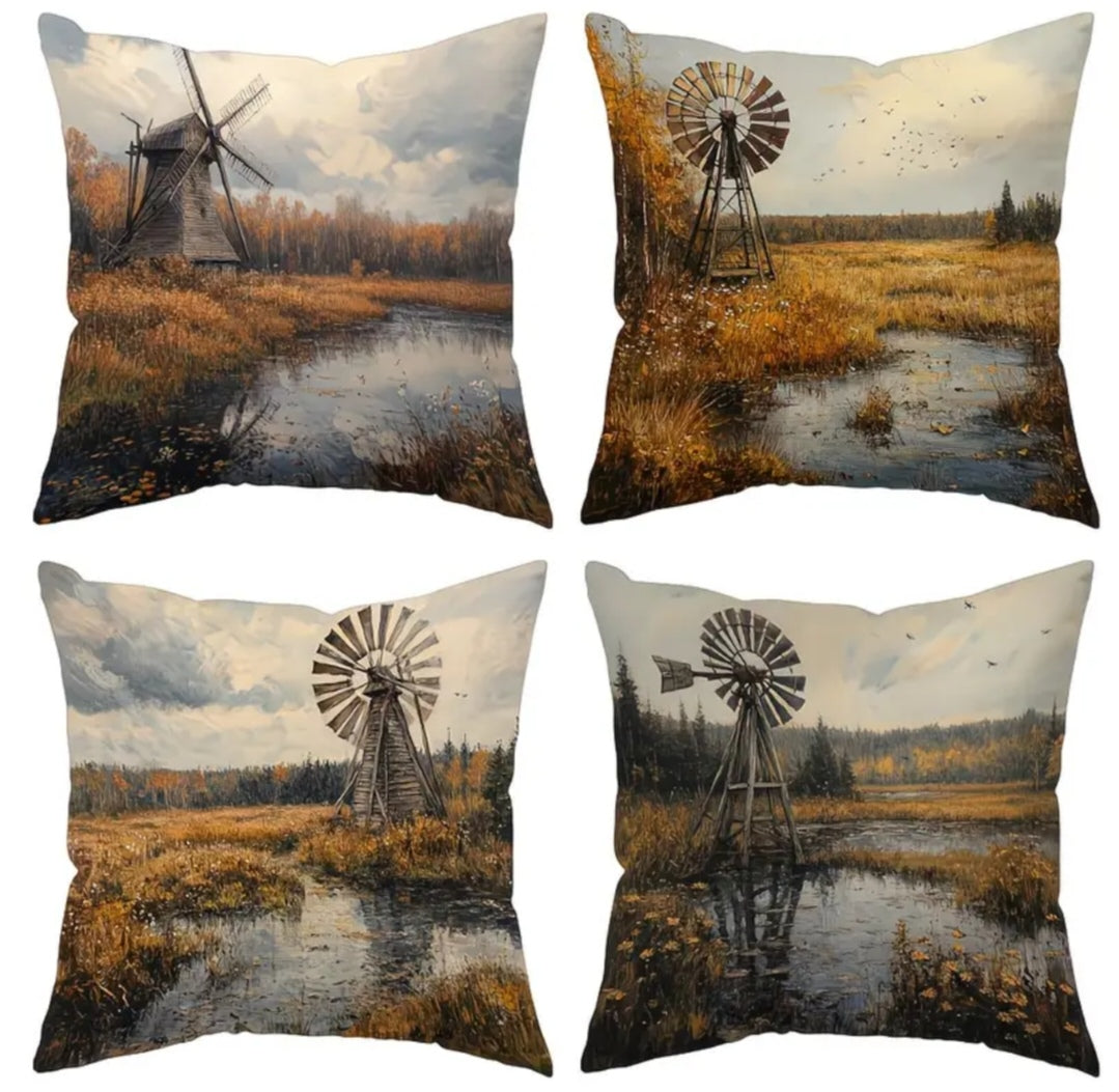 Plaaslewe Sierkussing Oortreksel (45x45cm) | Donkies, Windpomp & Plaas Tema