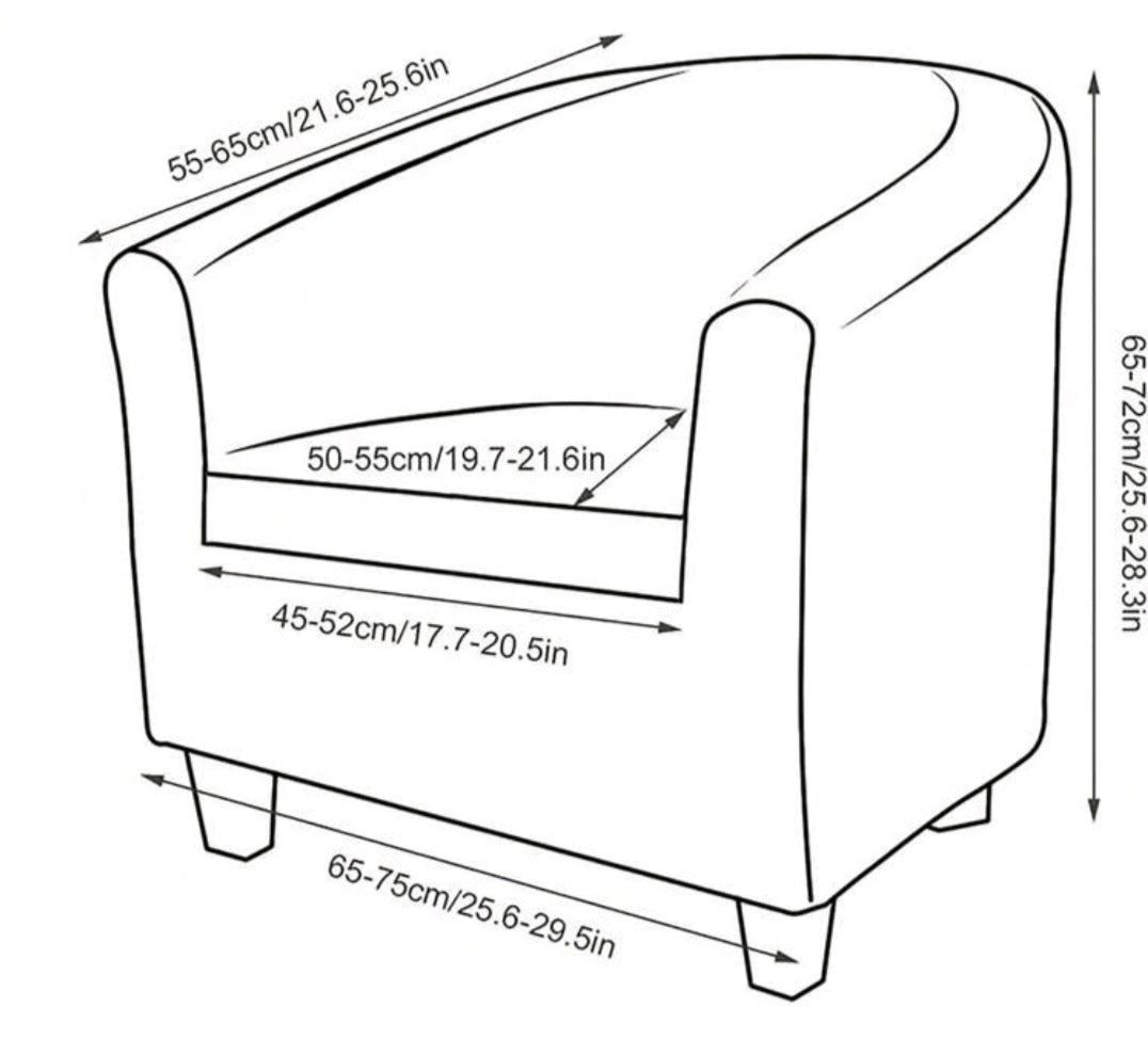 Printed tub chair slipcovers