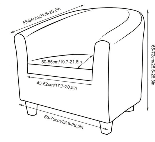 Printed tub chair slipcovers