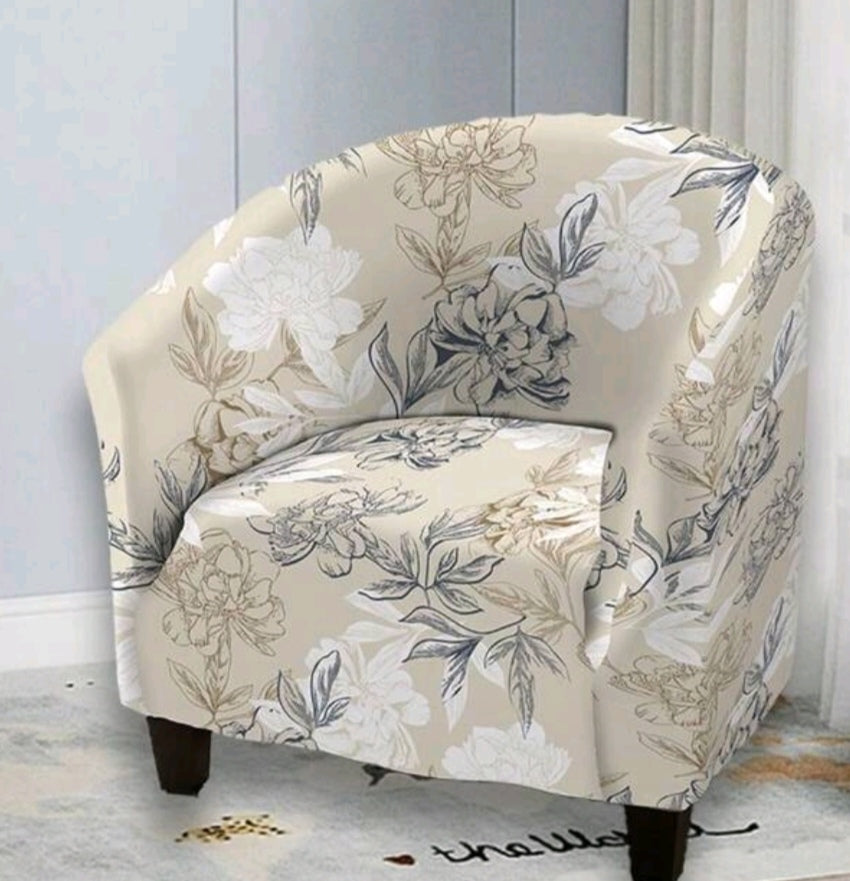 Printed tub chair slipcovers