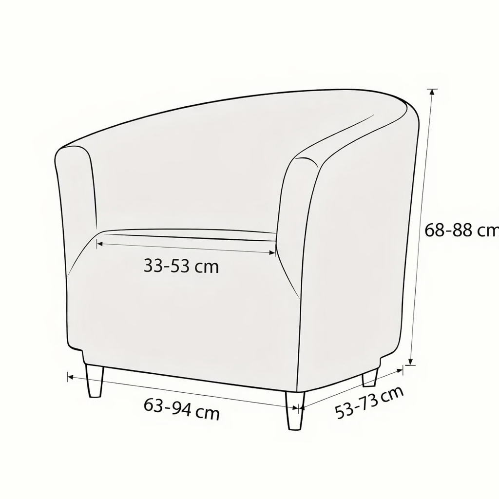 Stretch Barrel Tub Chair Slipcover – Jacquard Armchair Cover