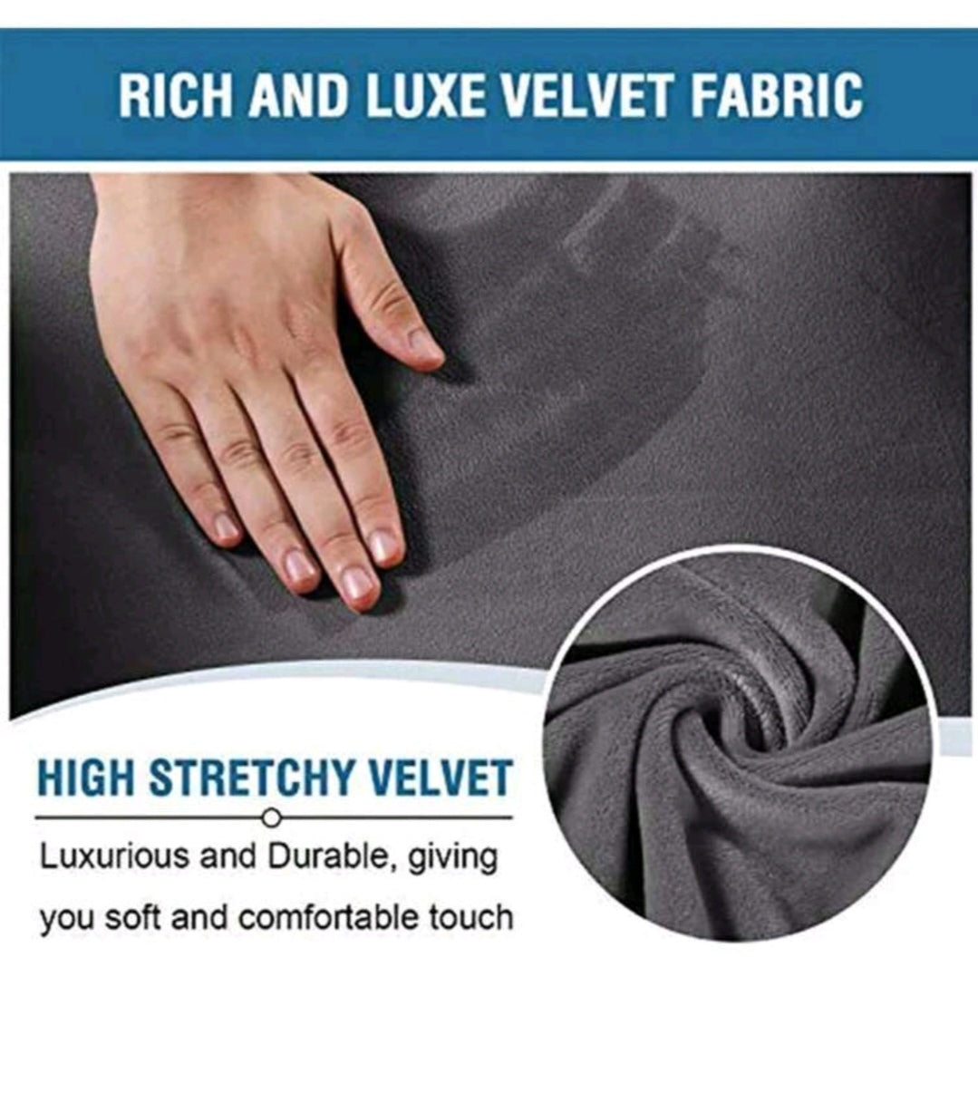 Luxury Velvet Stretch Recliner Chair Cover | Soft Protective Slipcover