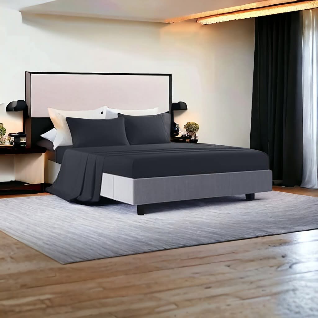 Plain 4-Piece Bedsheet Set (100 GSM) – Soft & Durable | Double & Queen Sizes