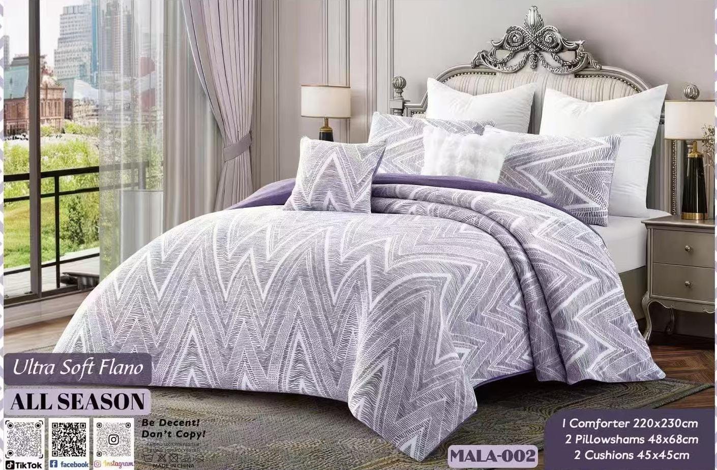 Piece Ultra Soft  Comforter Set | All-Season Luxury Bedding | Comforter, Pillowcases & Cushions