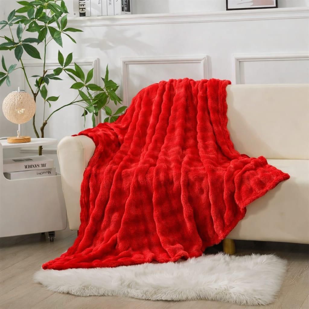 Luxury Flannel Throw Blanket – Ultra Soft Plush Sofa & Bed Throw (180 × 210 cm) – Available in 12 Colours