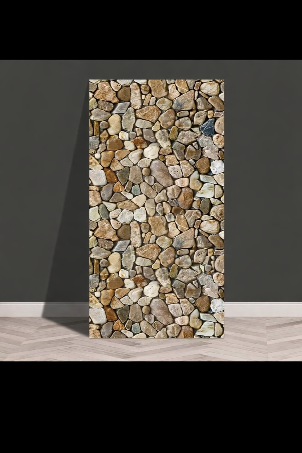 3D Pebble Stone Wall Panels – Self-Adhesive Peel & Stick Wallpaper Tiles (10-Pack)