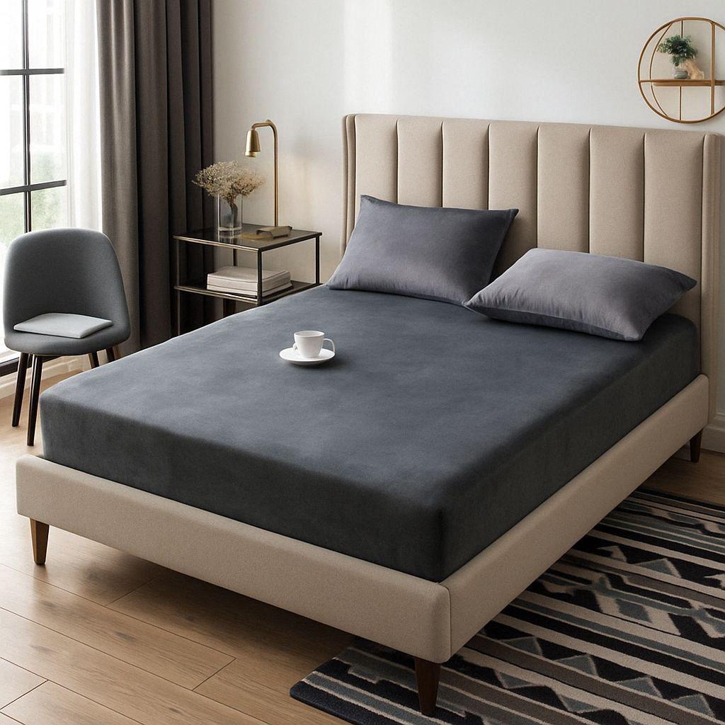 3pcs Velvet Sheet Set (Winter Fitted Set)