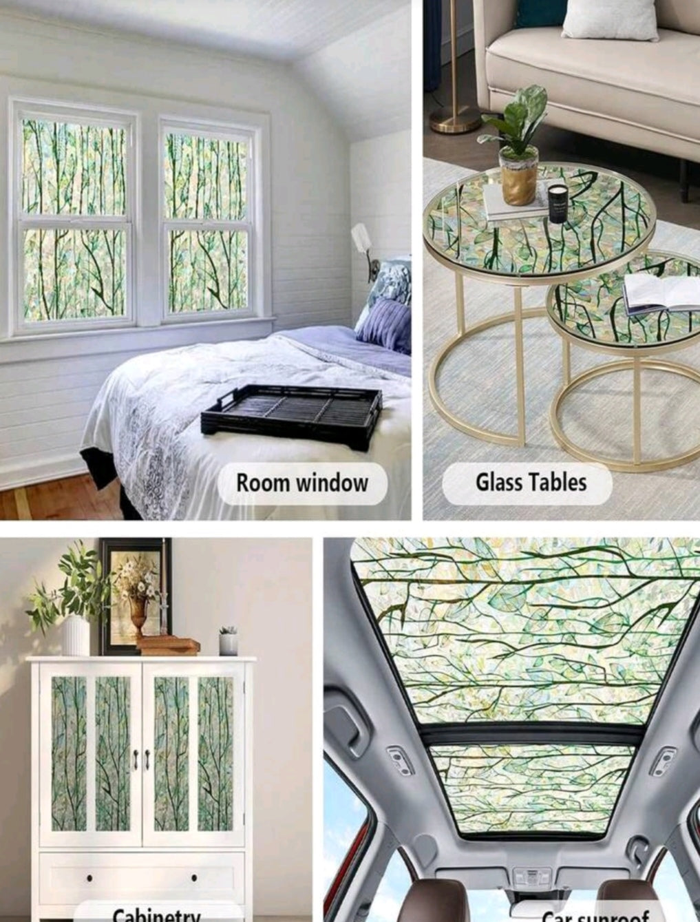 Privacy Window Film – Decorative Frosted Glass Cover (No Curtains Needed)
