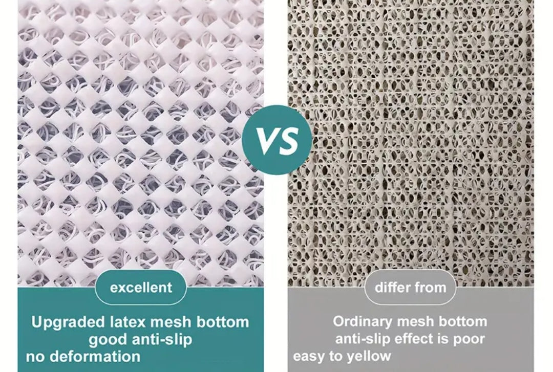 Natural Pebble Shower Bath Mat – Non-Slip Quick-Dry PVC Bathroom Floor Mat