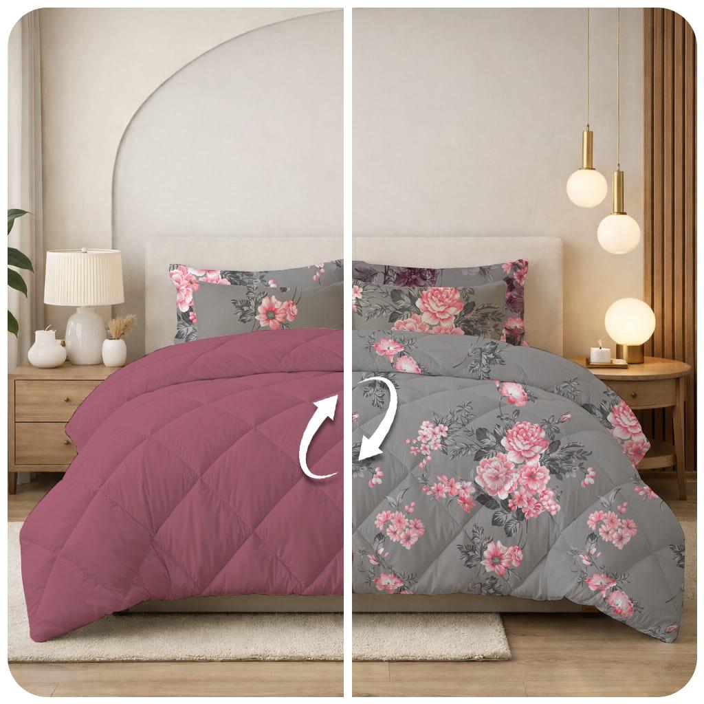 Reversible printed comforter