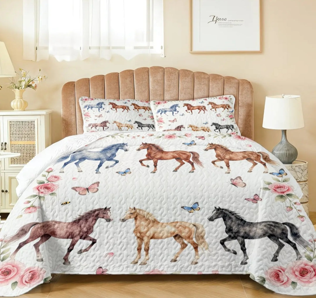 Single Bed Cover Set 150 x 200 cm | Embossed Bed Cover with 1 Pillowcase | Various Designs