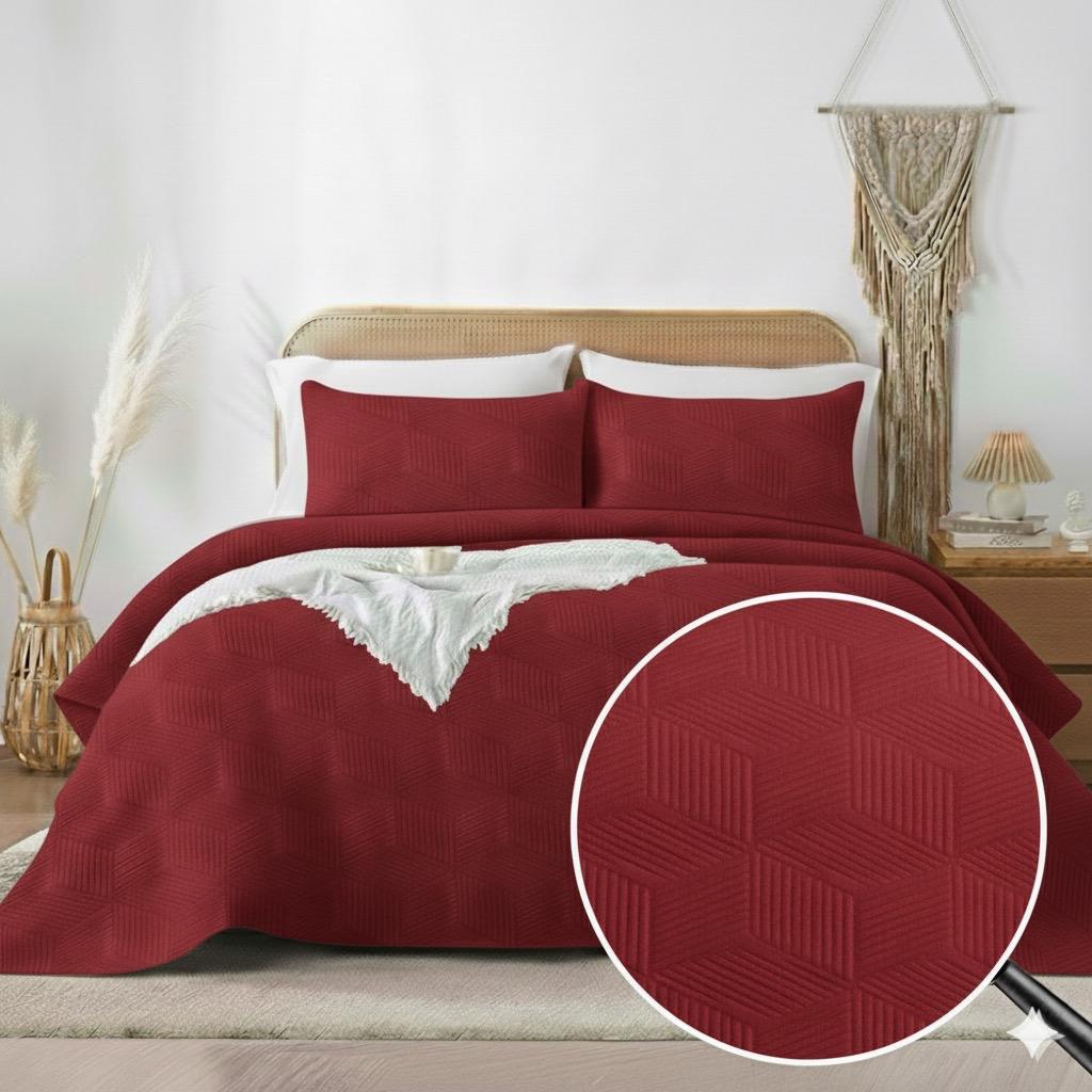 Embossed bedspread