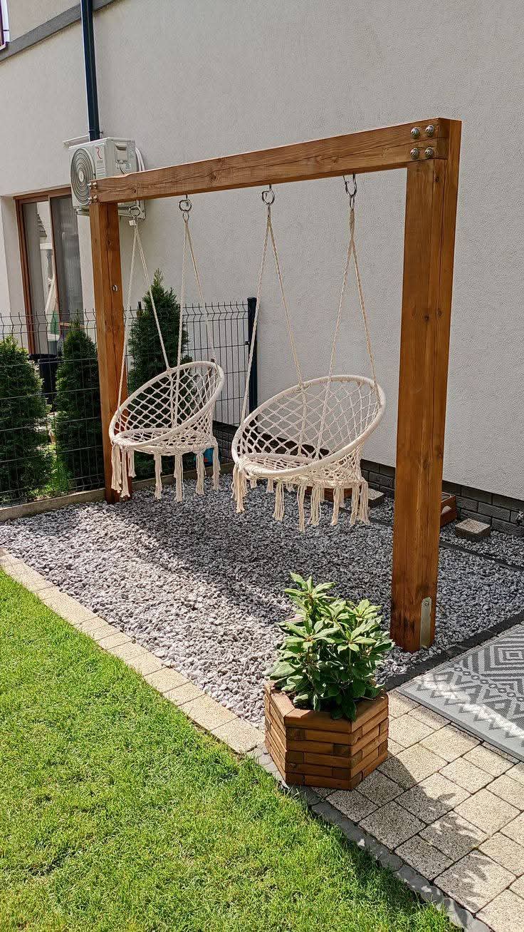 Macrame hanging chair